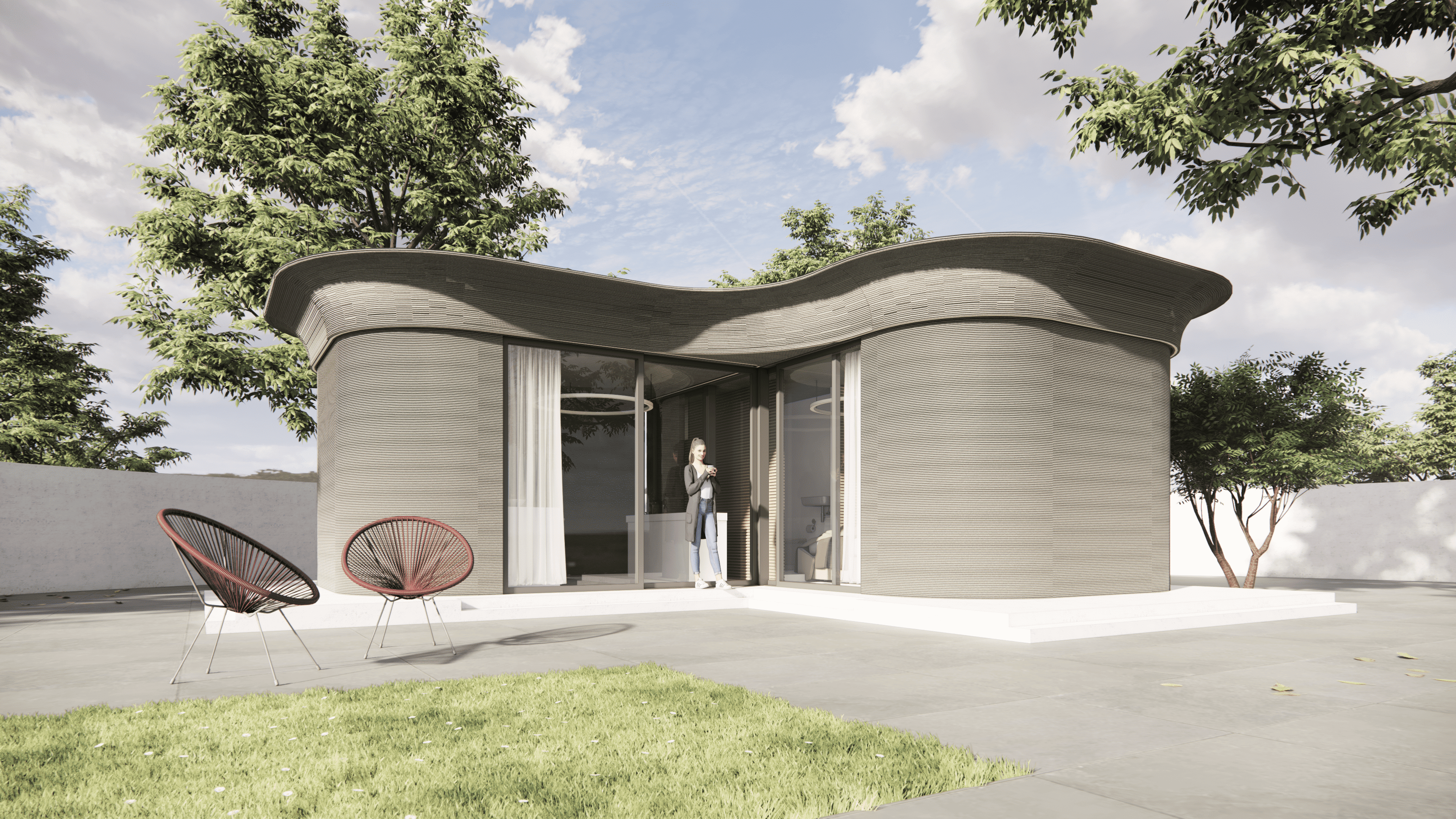 Green design from a 3D printer: biobased building in Oosterwolde